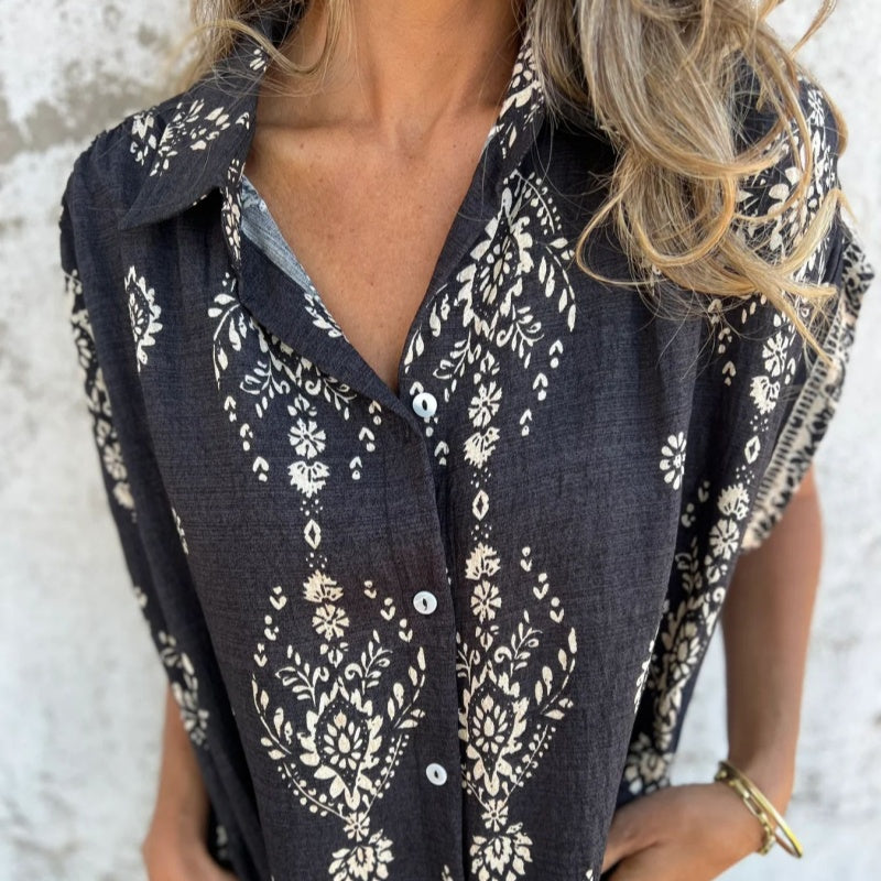 VESTIDO ESTAMPADO CON BOLSILLOS