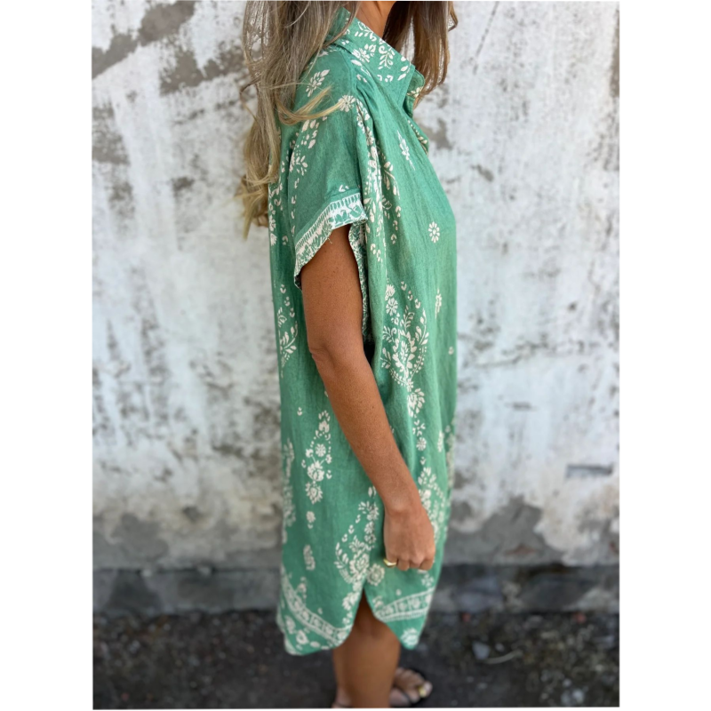 VESTIDO ESTAMPADO CON BOLSILLOS