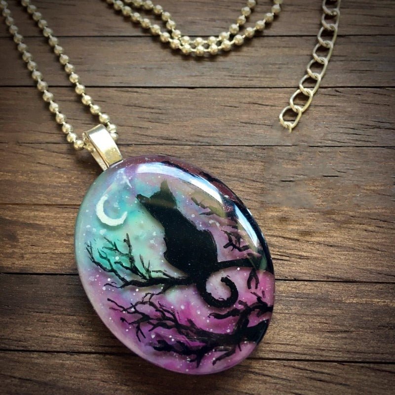 Collar con gato: La noche estrellada