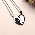 Collar con gato blanco y negro yin-yang